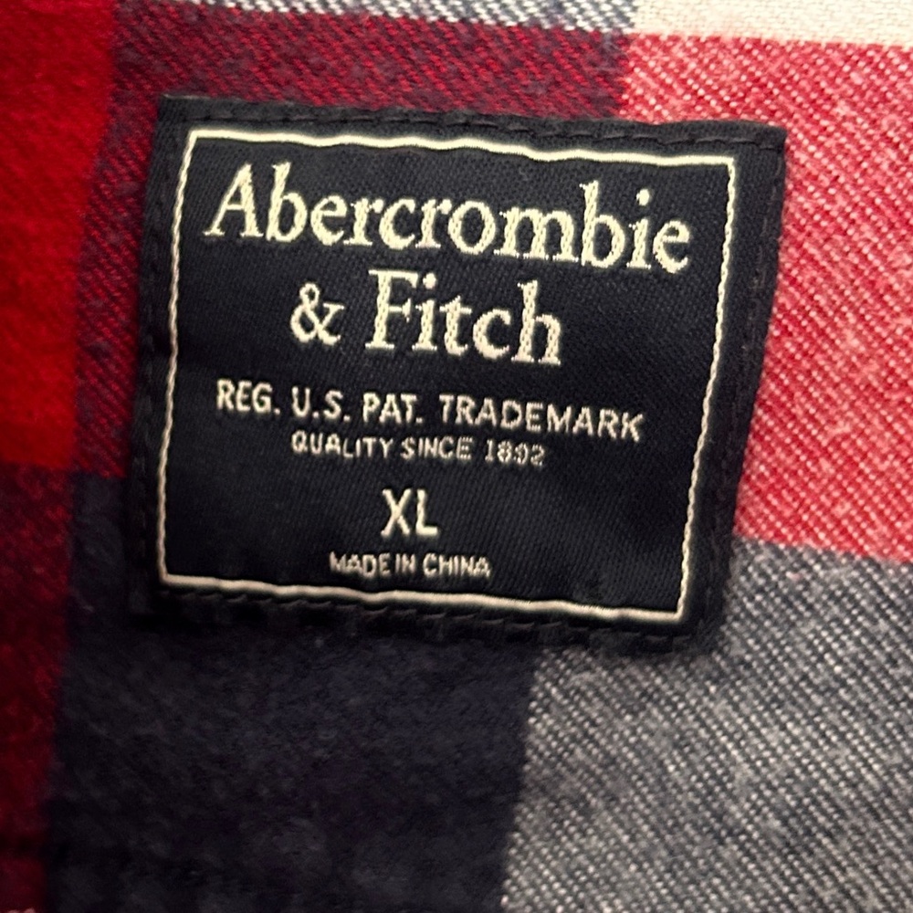 Y2K ABERCROMBIE & FITCH Buffalo Plaid Button Down Flannel Shirt Indie | Men’s XL - Picture 2 of 16
